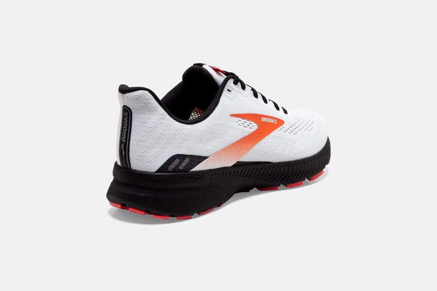 Brooks Israel Launch 8 Road Running Shoes Mens - White/Black/Red - ARQ-645923